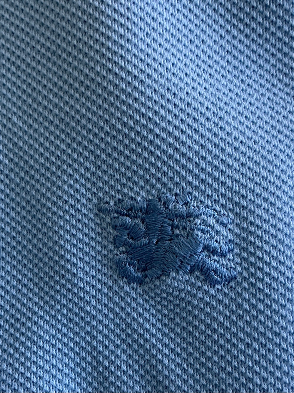 Burberry Light Blue Polo with Signature Trim